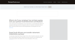 Desktop Screenshot of pensionfund.co.za